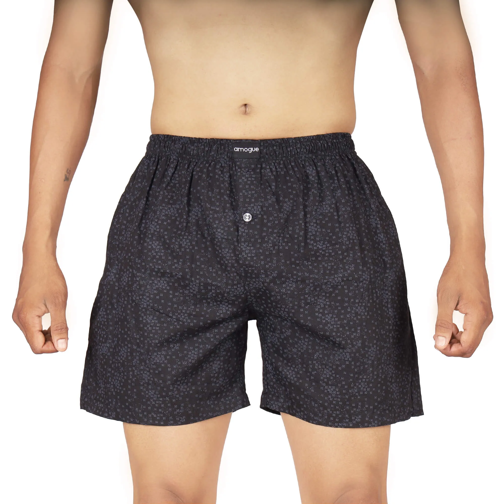 Purple & Black Printed Boxer Combo