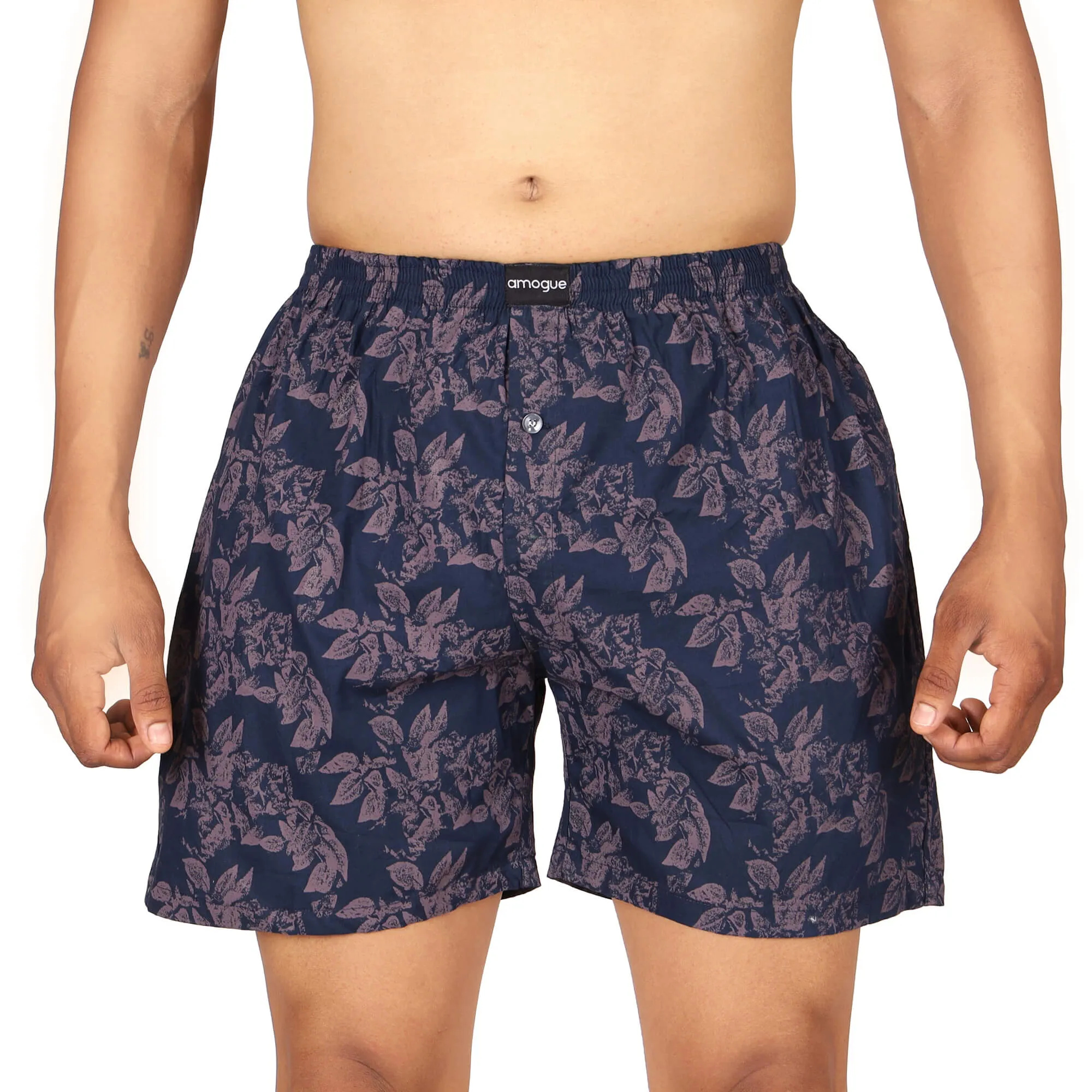 Purple & Black Printed Boxer Combo