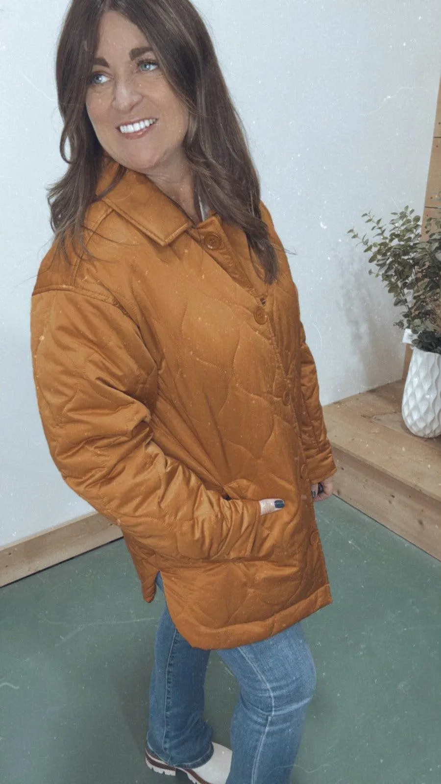 Quilted Chill Jacket in Sienna