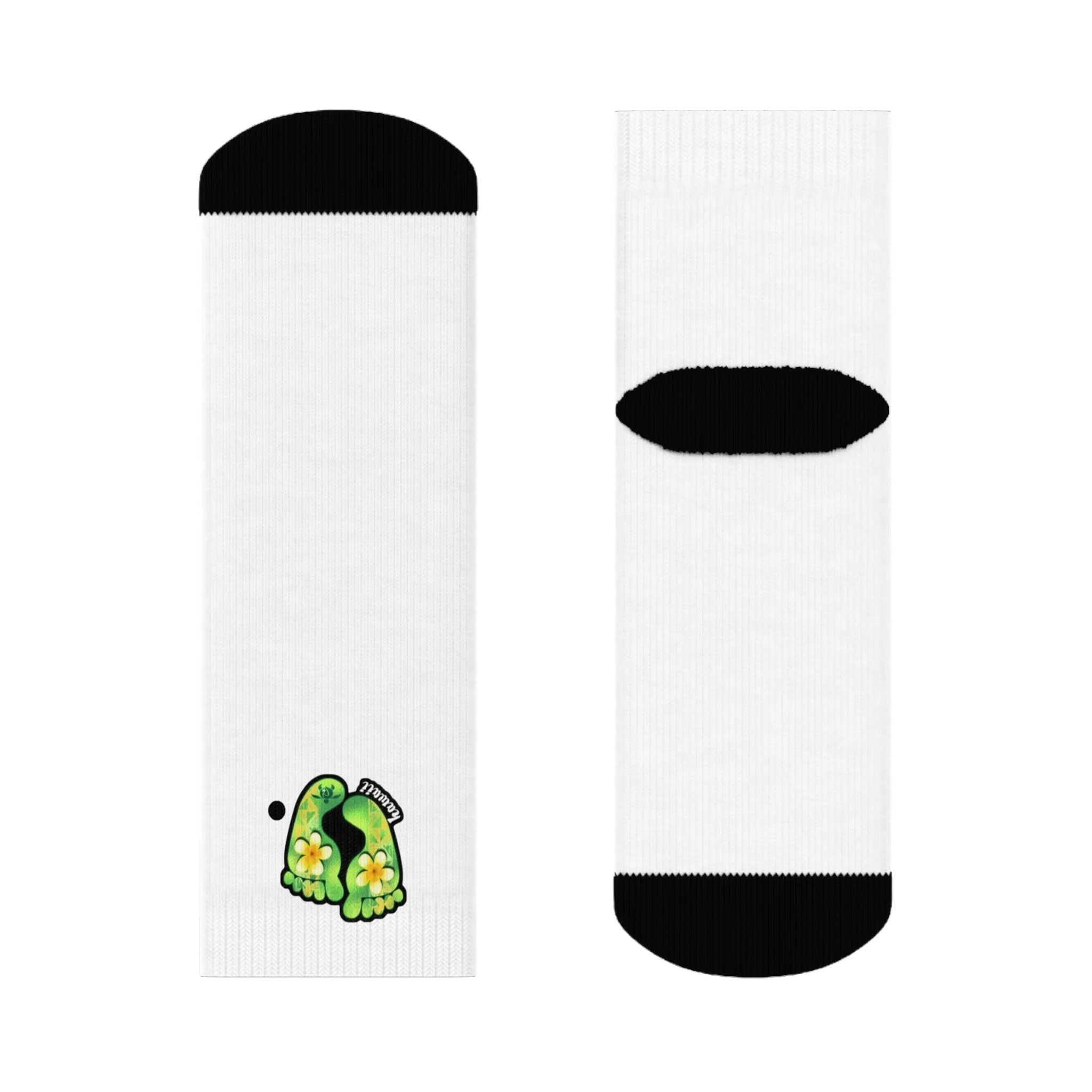Quirky Turtle Crew Socks with Floral Design - Fun & Comfortable Footwear