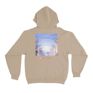" Crossing Ducks" Fleece Hoodie Beige
