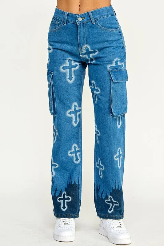 "Chrome Hearted" Jeans