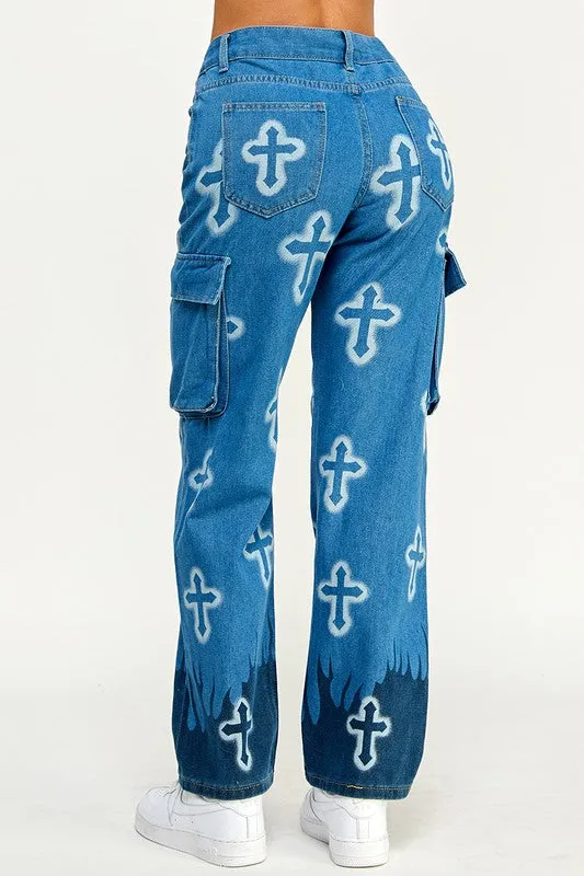"Chrome Hearted" Jeans