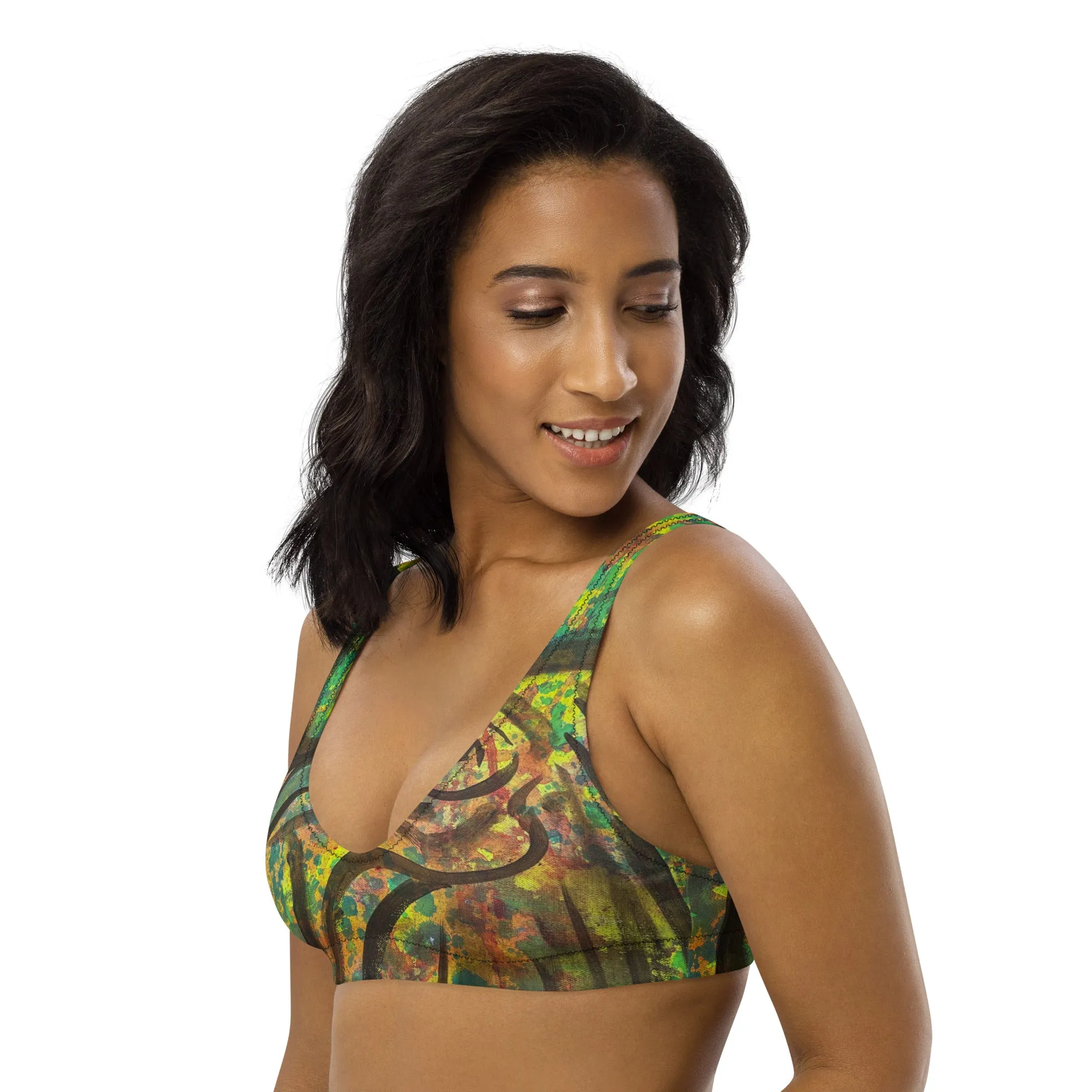 "Gallo Lindo" Recycled padded bikini top