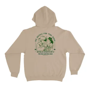 "Lasso Green" Fleece Hoodie Beige