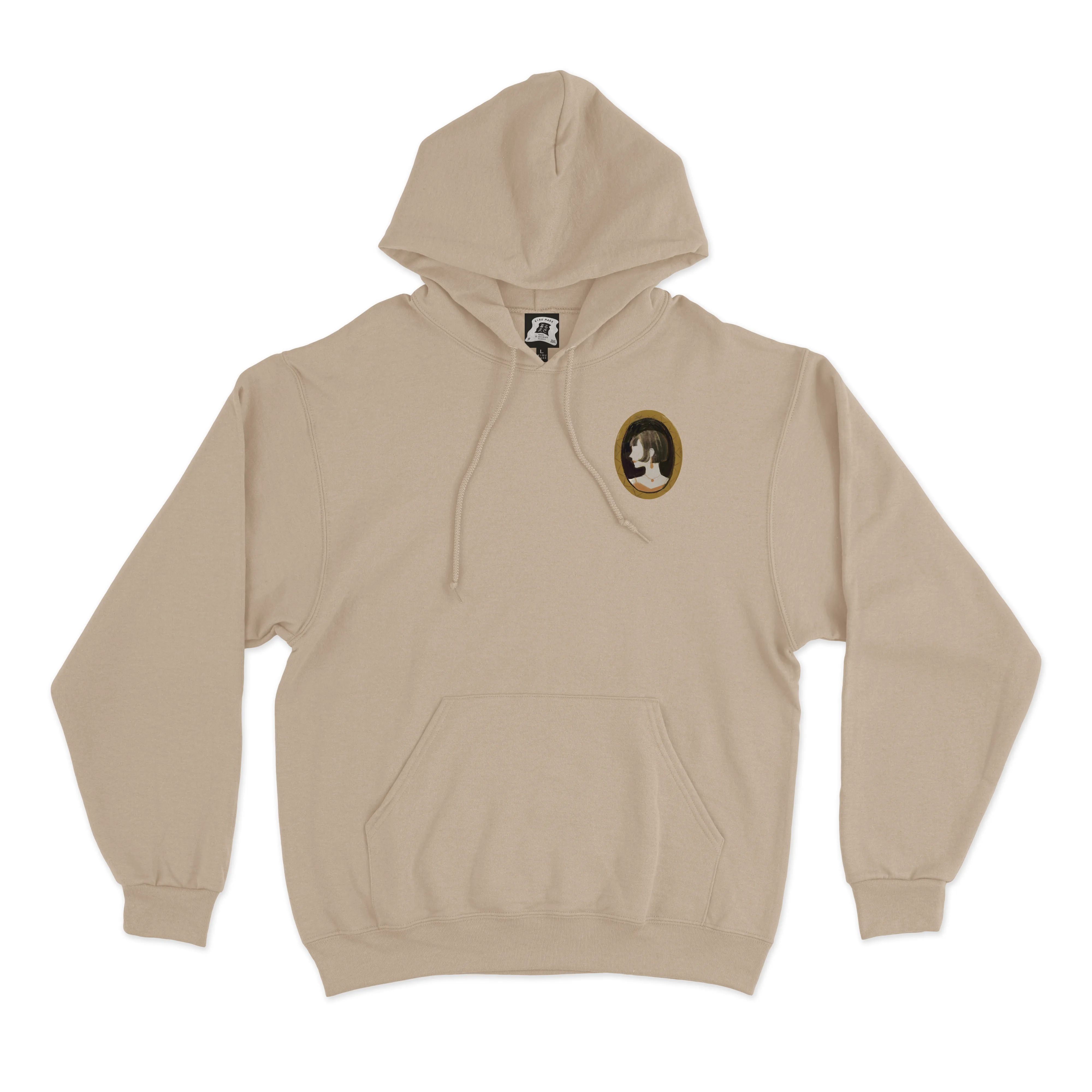 "Midnight at the Lounge" Fleece Hoodie Beige