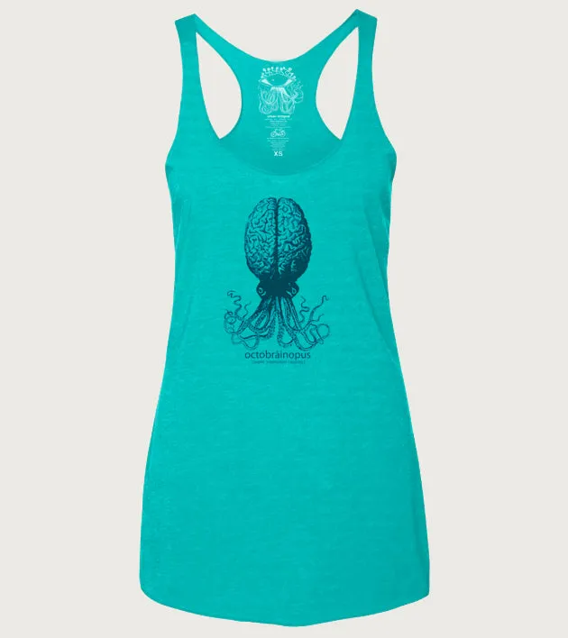 "Octobrainopus" Ladies Tri-Blend Racerback Tank