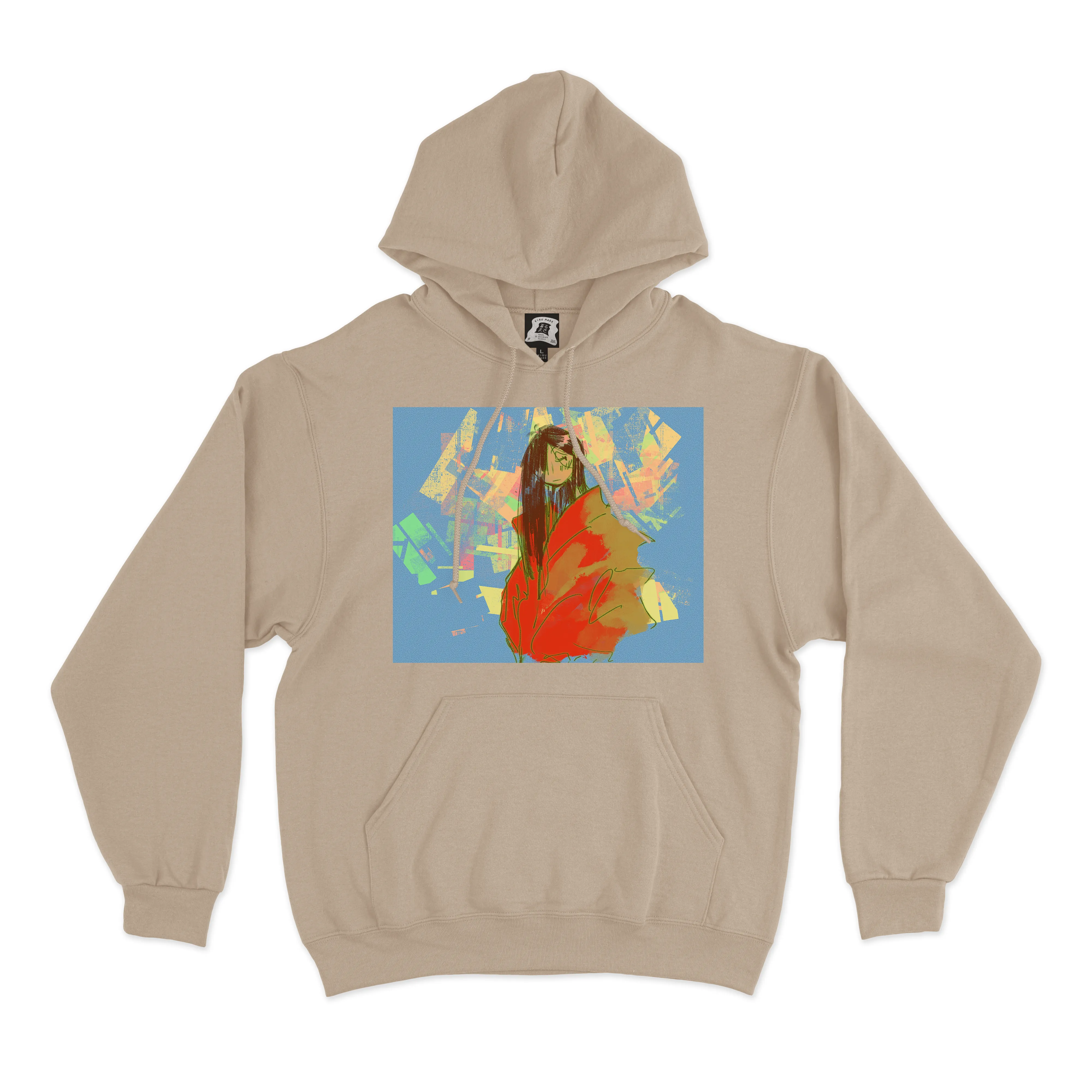 "Portal" Fleece Hoodie Beige