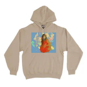 "Portal" Fleece Hoodie Beige