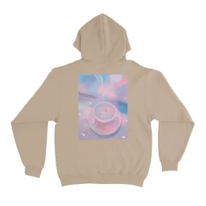 "Rose Tea" Fleece Hoodie Beige