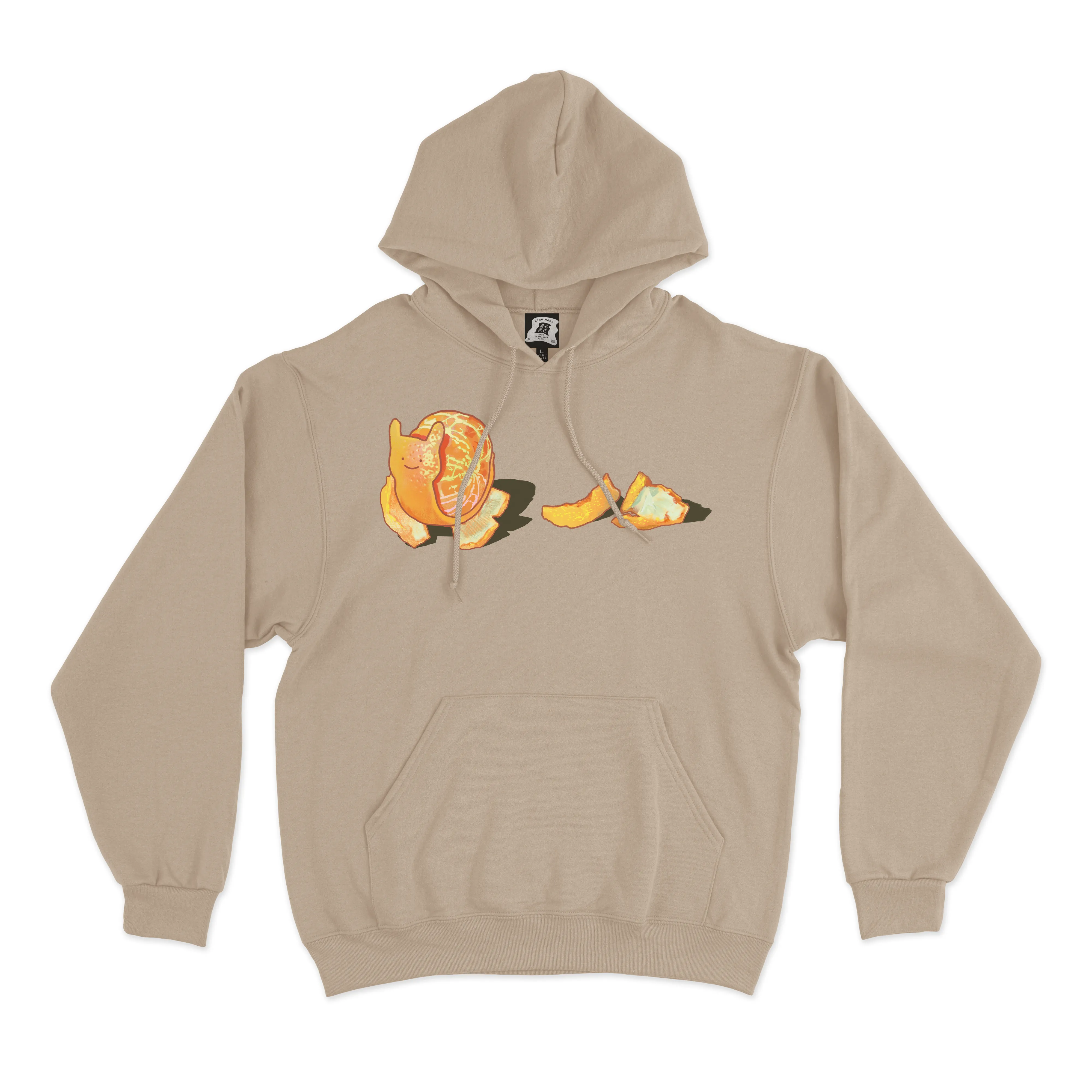 "Tangy snail" Fleece Hoodie Beige