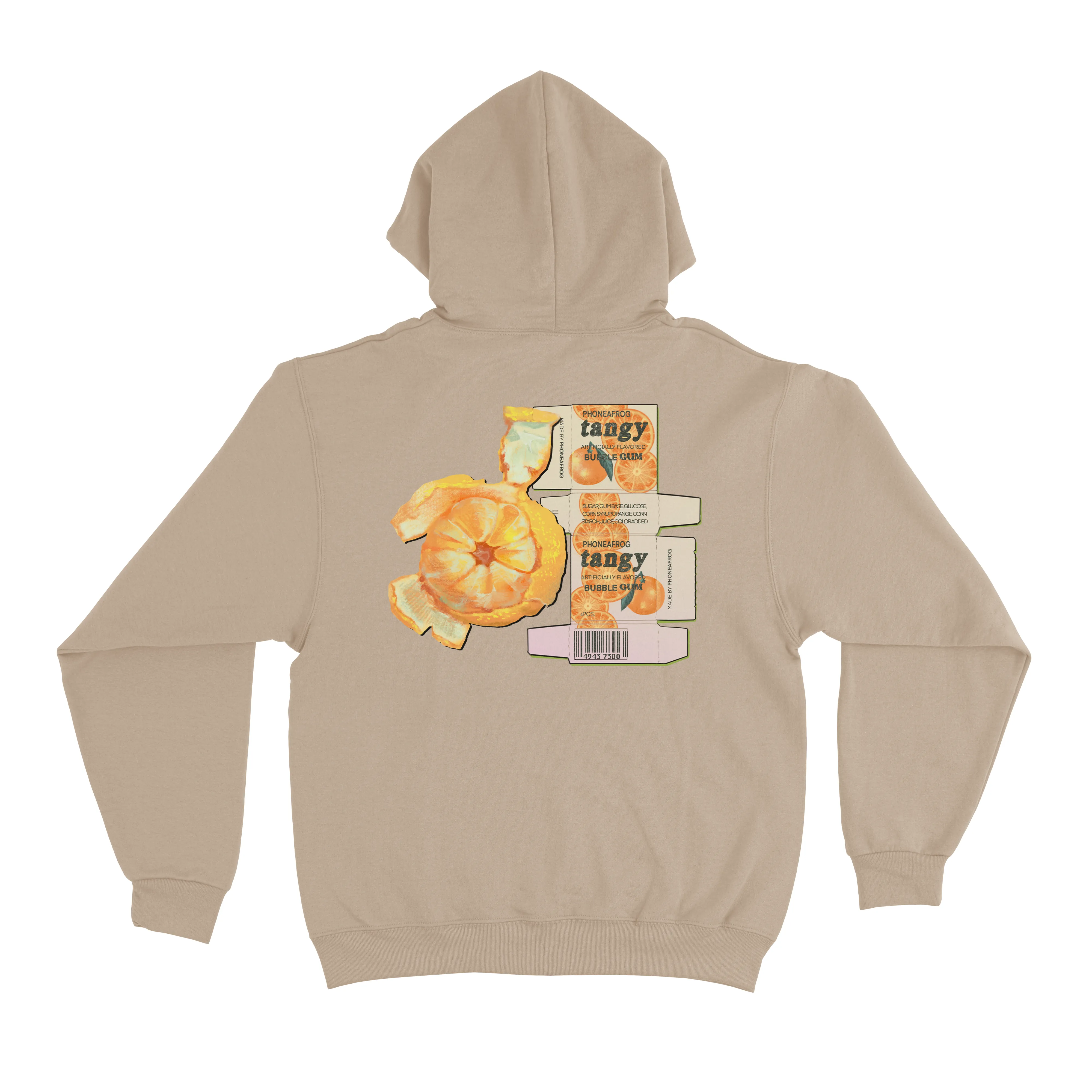 "Tangy snail" Fleece Hoodie Beige