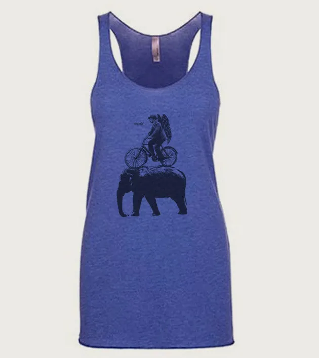 "Think" Ladies Tri-Blend Racerback Tank