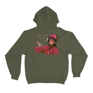 "What Is The Point Of This" Fleece Hoodie Khaki
