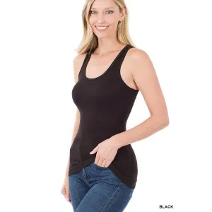 Racing Back Racerback Tank in Black
