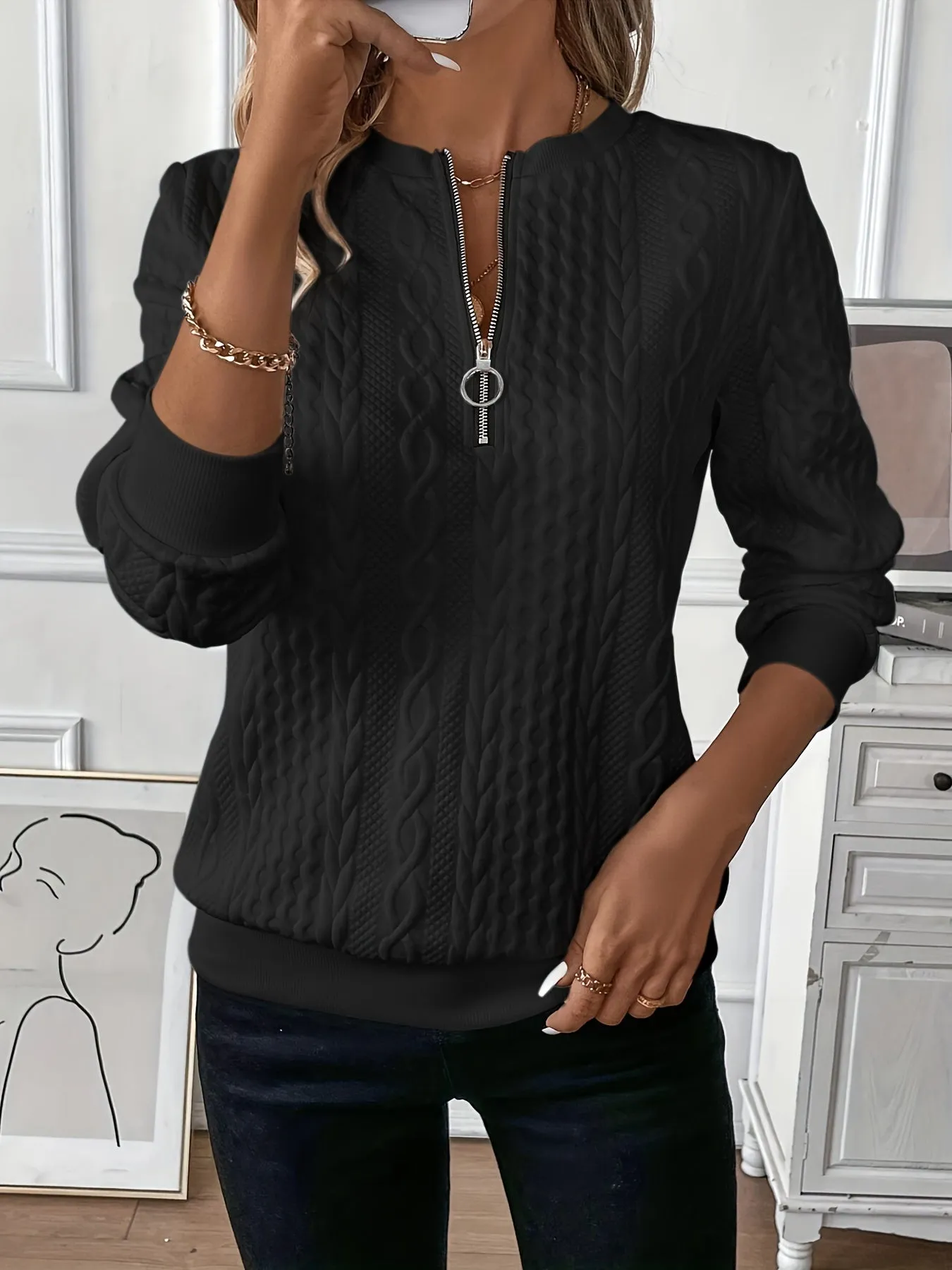 RAELEE™ | SWEATER WITH ZIPPER