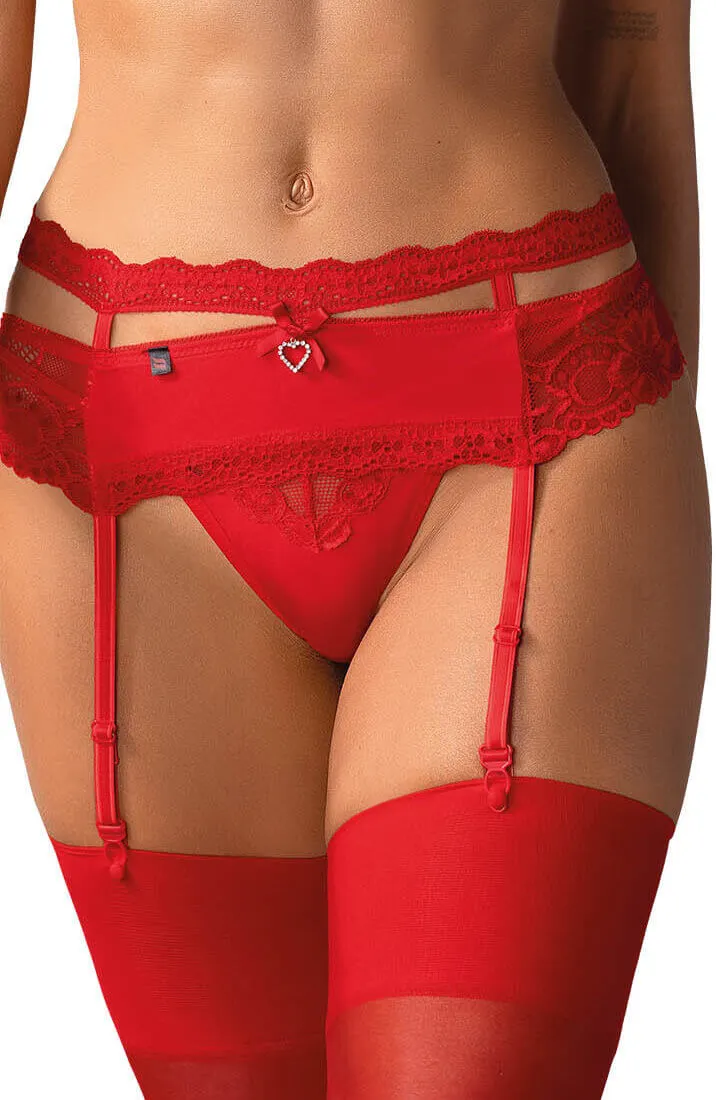 Red 3 pc lingerie set - You're My Crush