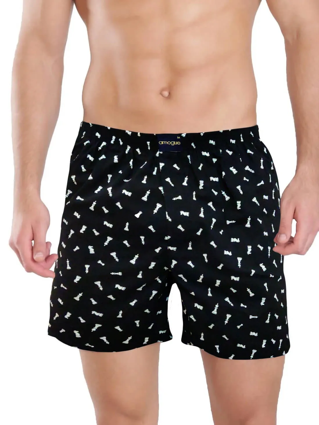 Red & Black Funky Printed Pair Of Men Cotton Boxers