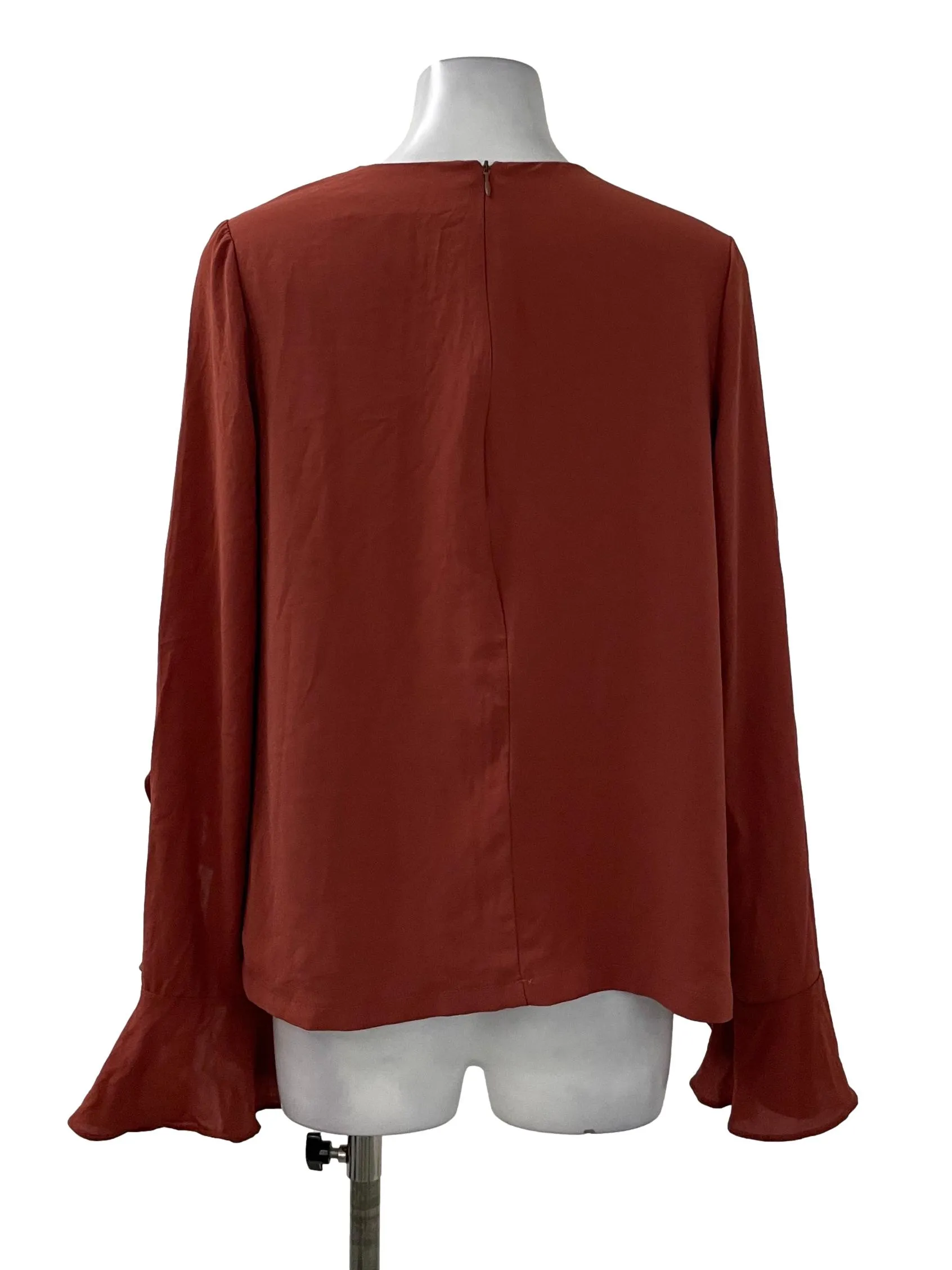 Red Bell Sleeve Top