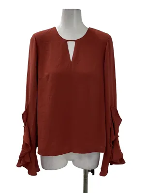 Red Bell Sleeve Top