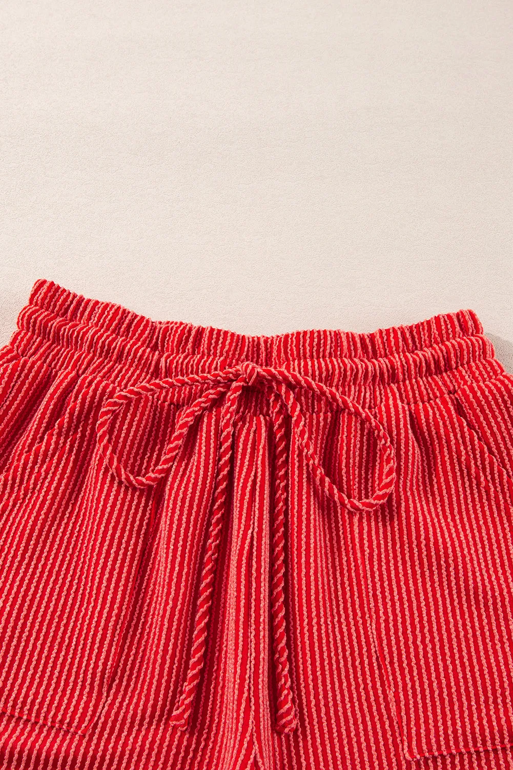 Red Corded Merry Graphic Long Sleeve Top and Shorts Set