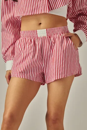 Red Pinstripe Boxer Shorts 3/4/25 9669