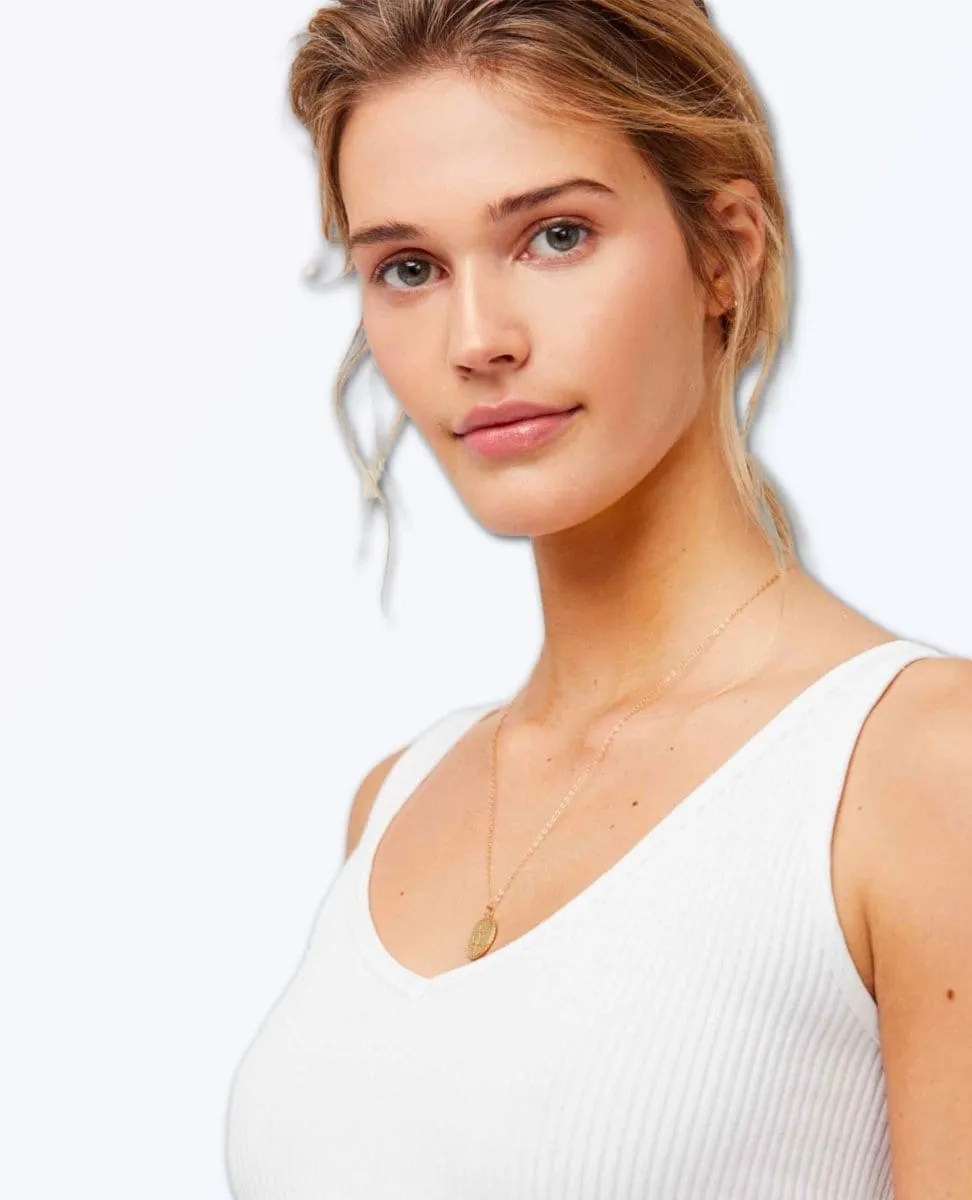 Restocked Solid Ribbed Brami White