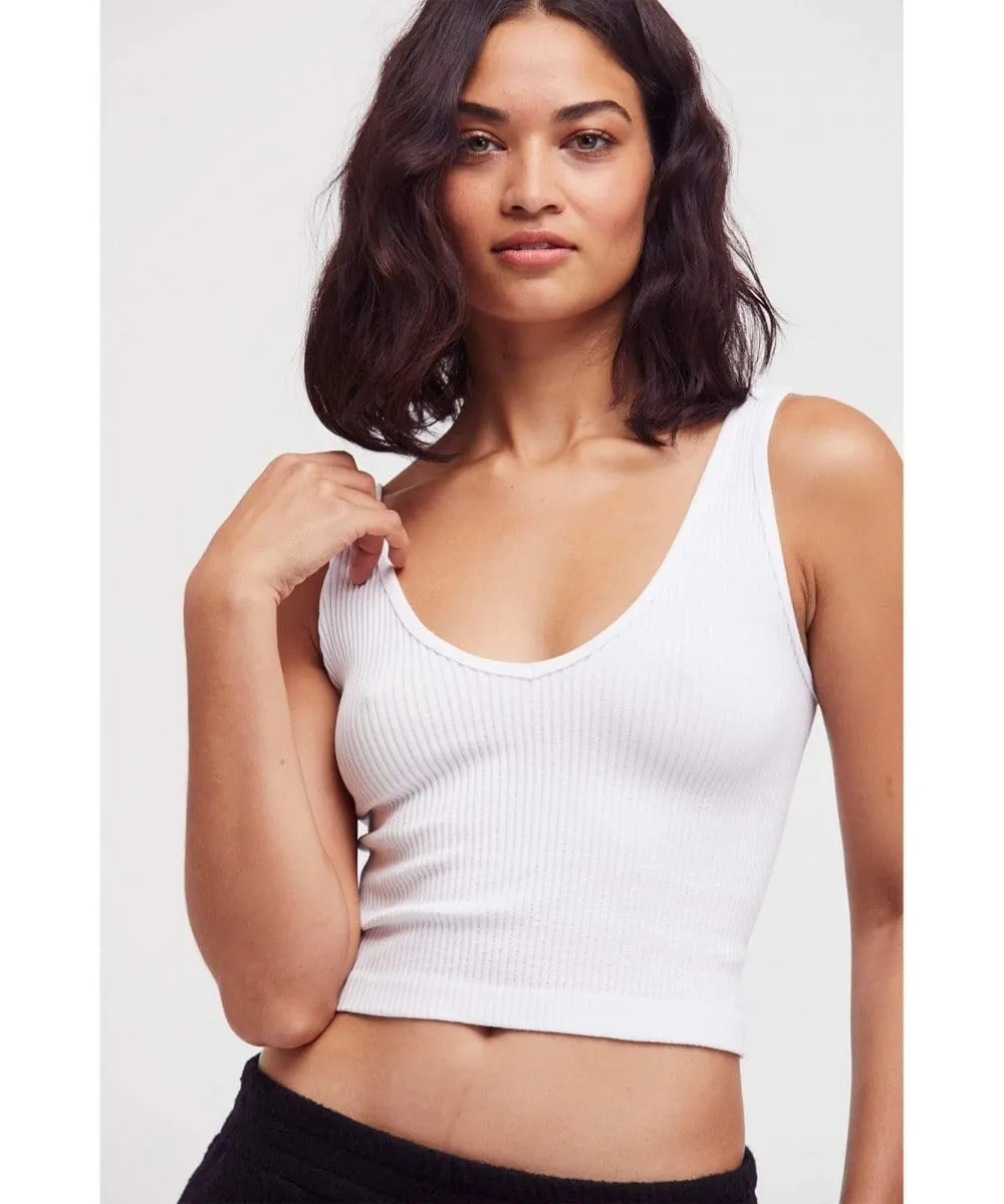 Restocked Solid Ribbed Brami White
