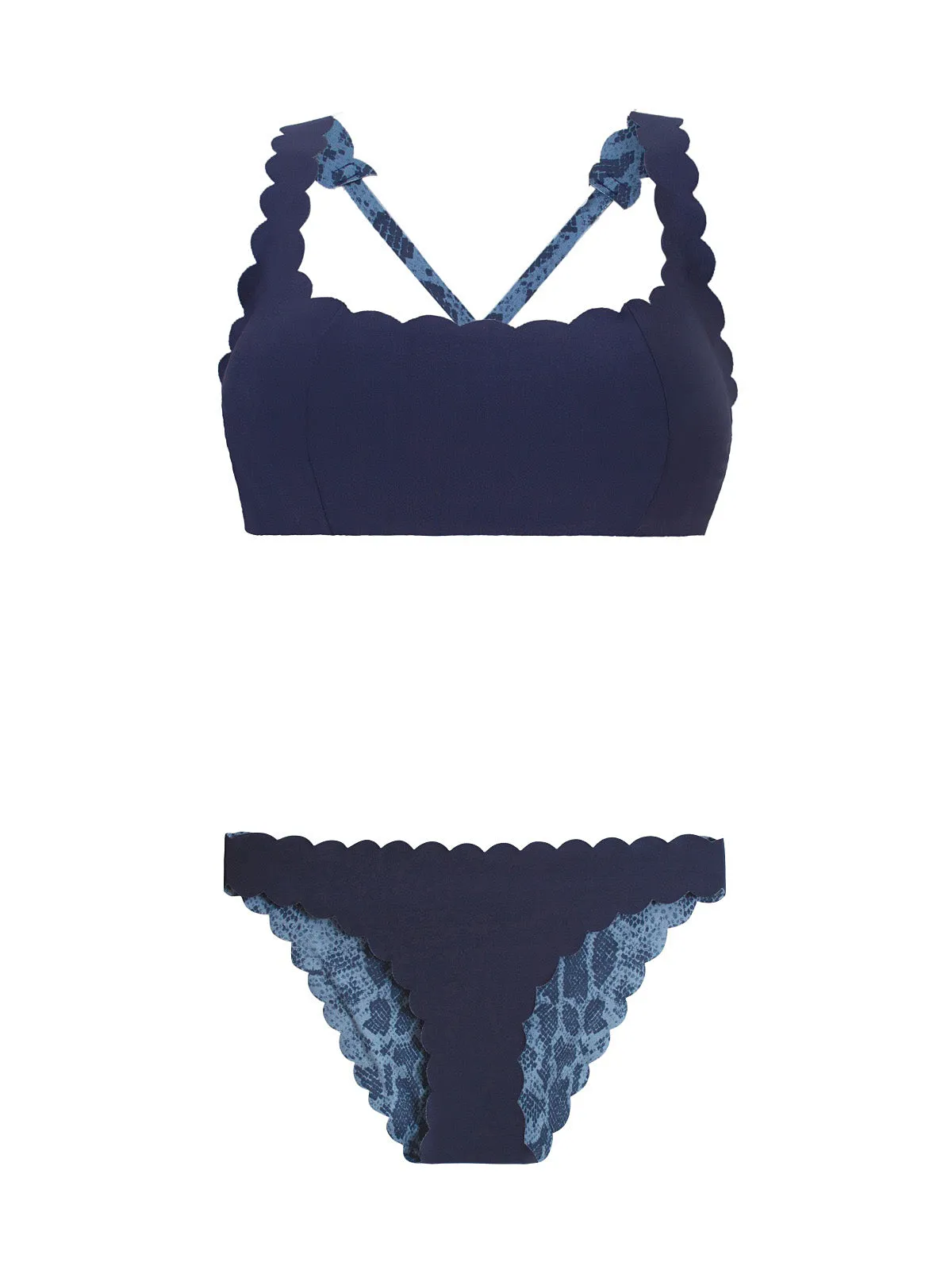 Reversible Seamless Wave Halter-Reversible Seamless Wave Bikini ::RET
