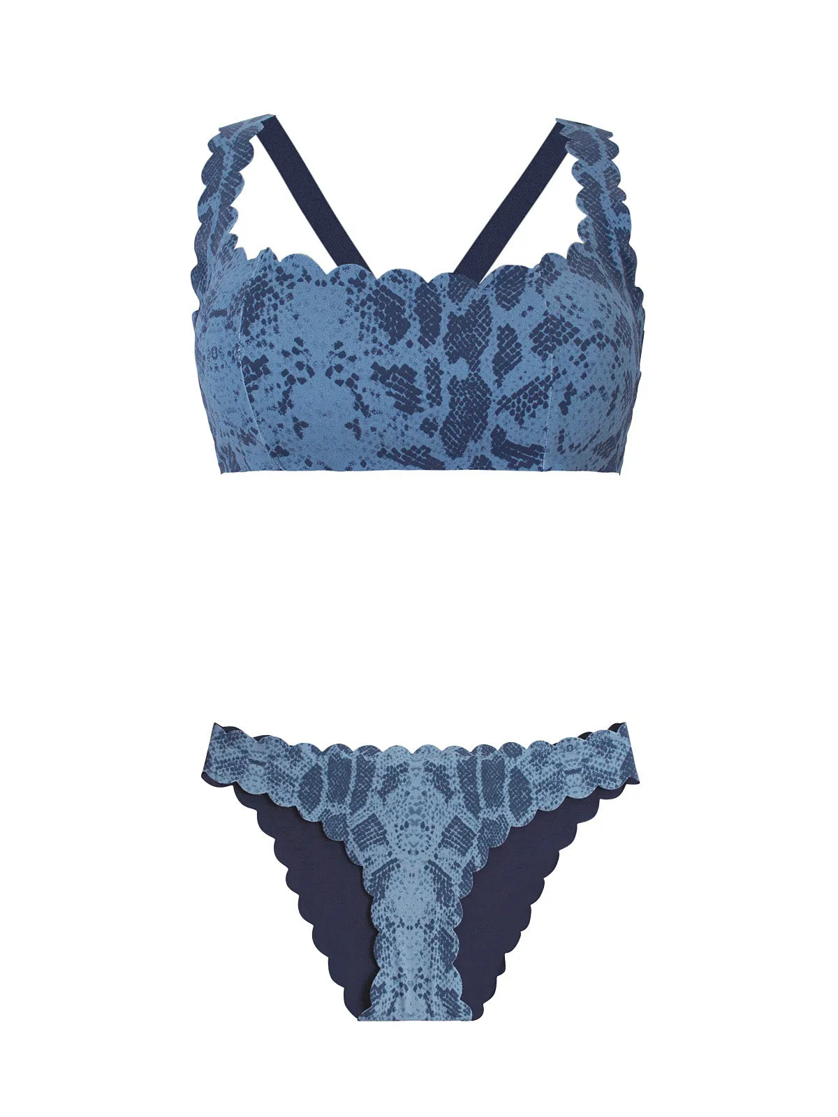 Reversible Seamless Wave Halter-Reversible Seamless Wave Bikini ::RET