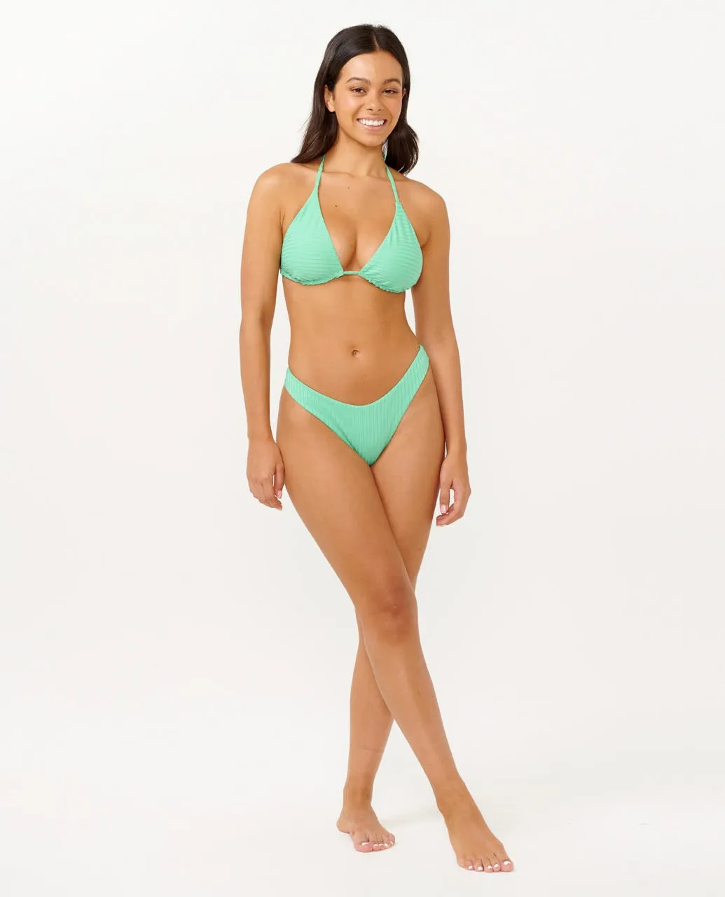 RIP CURL PREMIUM SURF HI LEG SKIMPY - AQUA