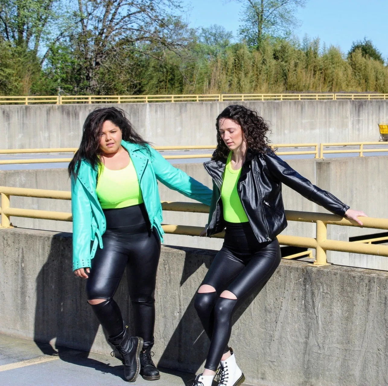 Rita-Neon Yellow Ribbed Bodysuit