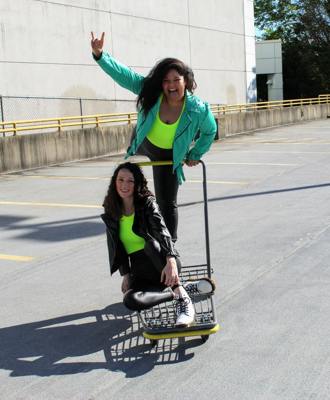 Rita-Neon Yellow Ribbed Bodysuit