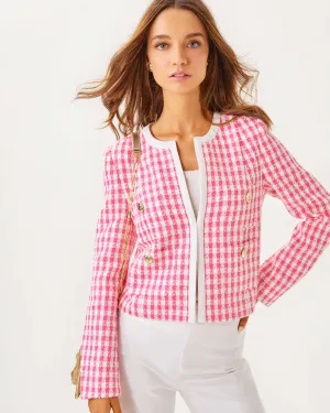 Rohana Boucle Jacket - Rousseau Pink Charming Check