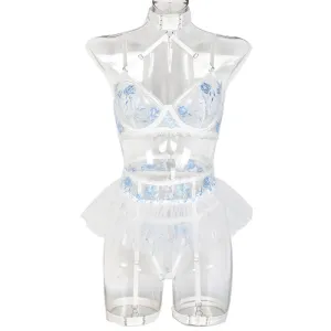 Rose Mesh Waist Lingerie