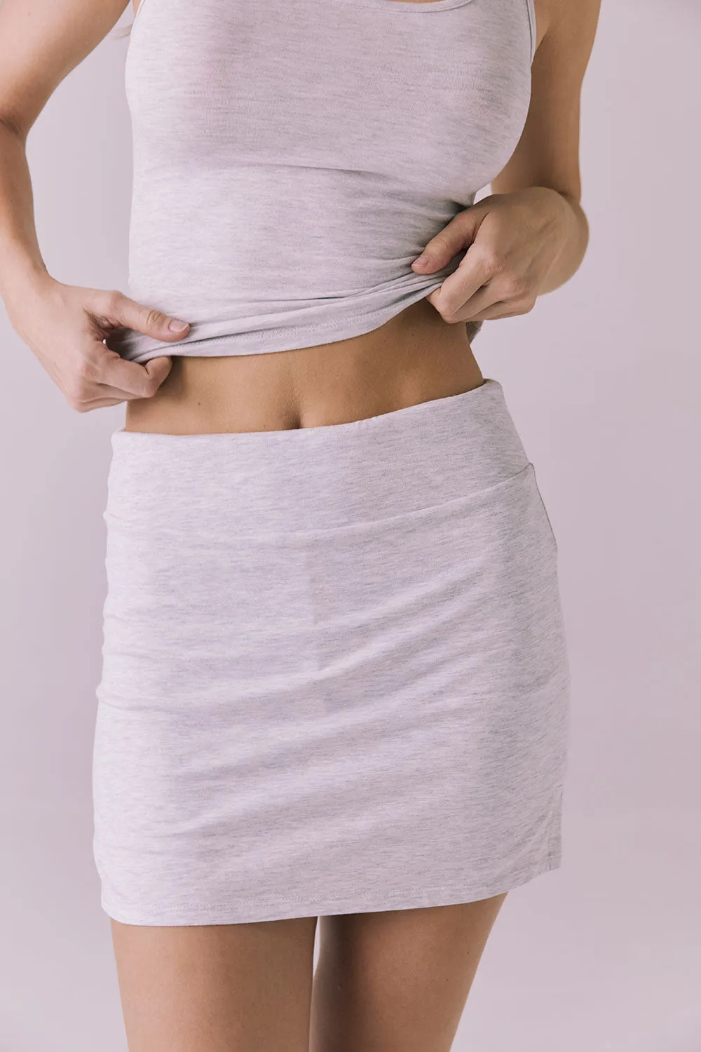 Rue Light Heather Gray Skort