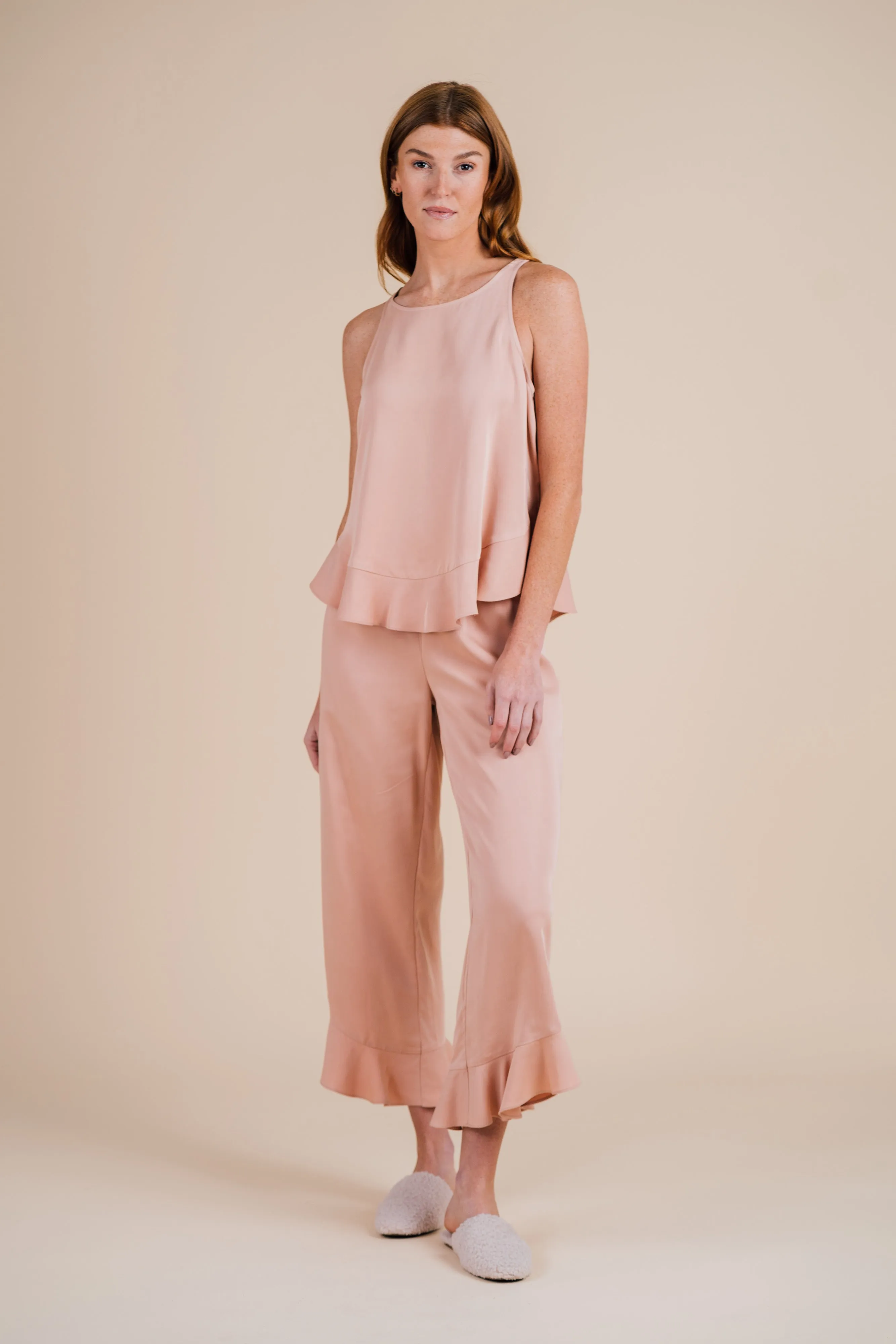 Ruffle Pant Set - Dusty Sunrise
