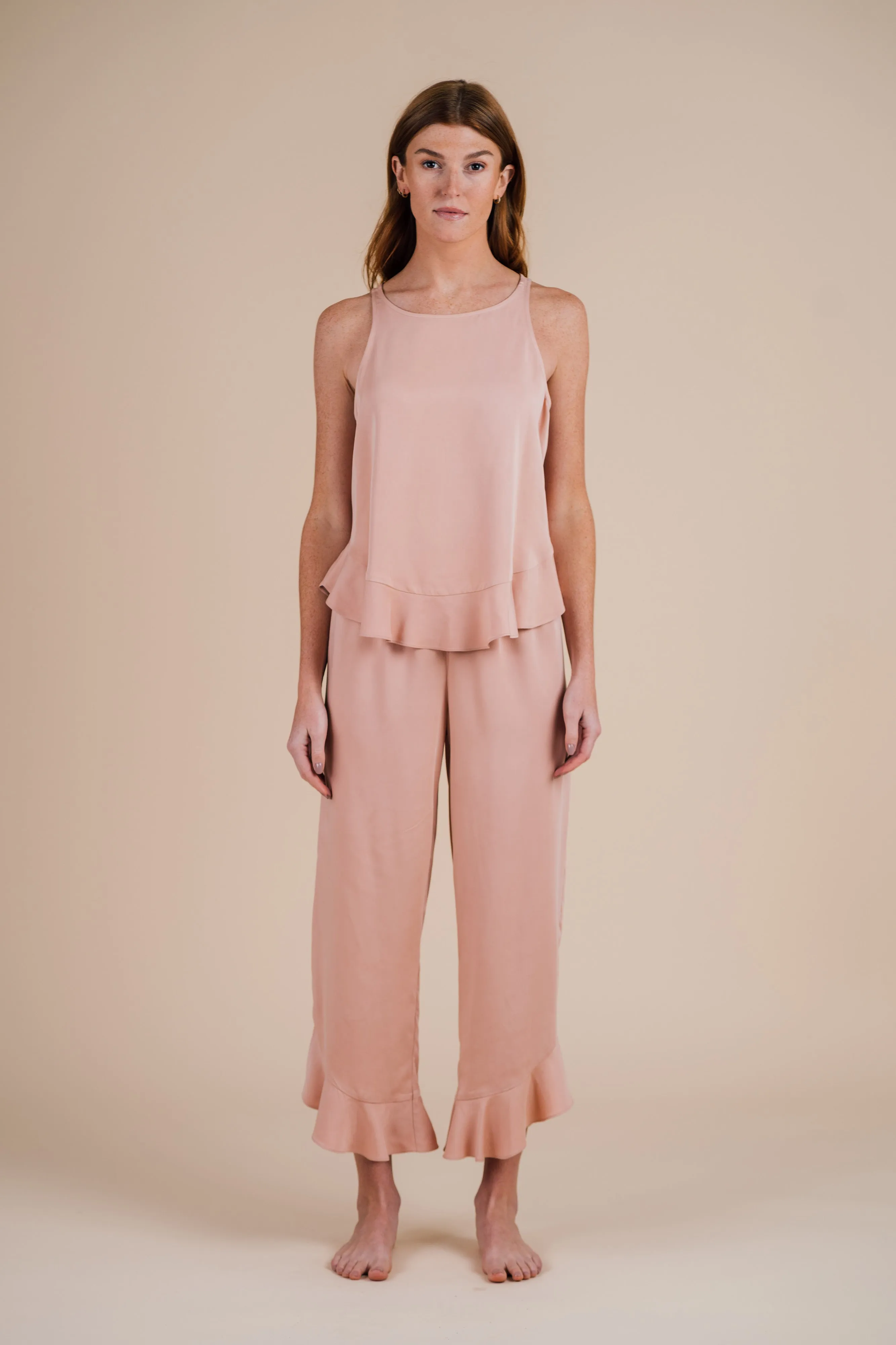 Ruffle Pant Set - Dusty Sunrise