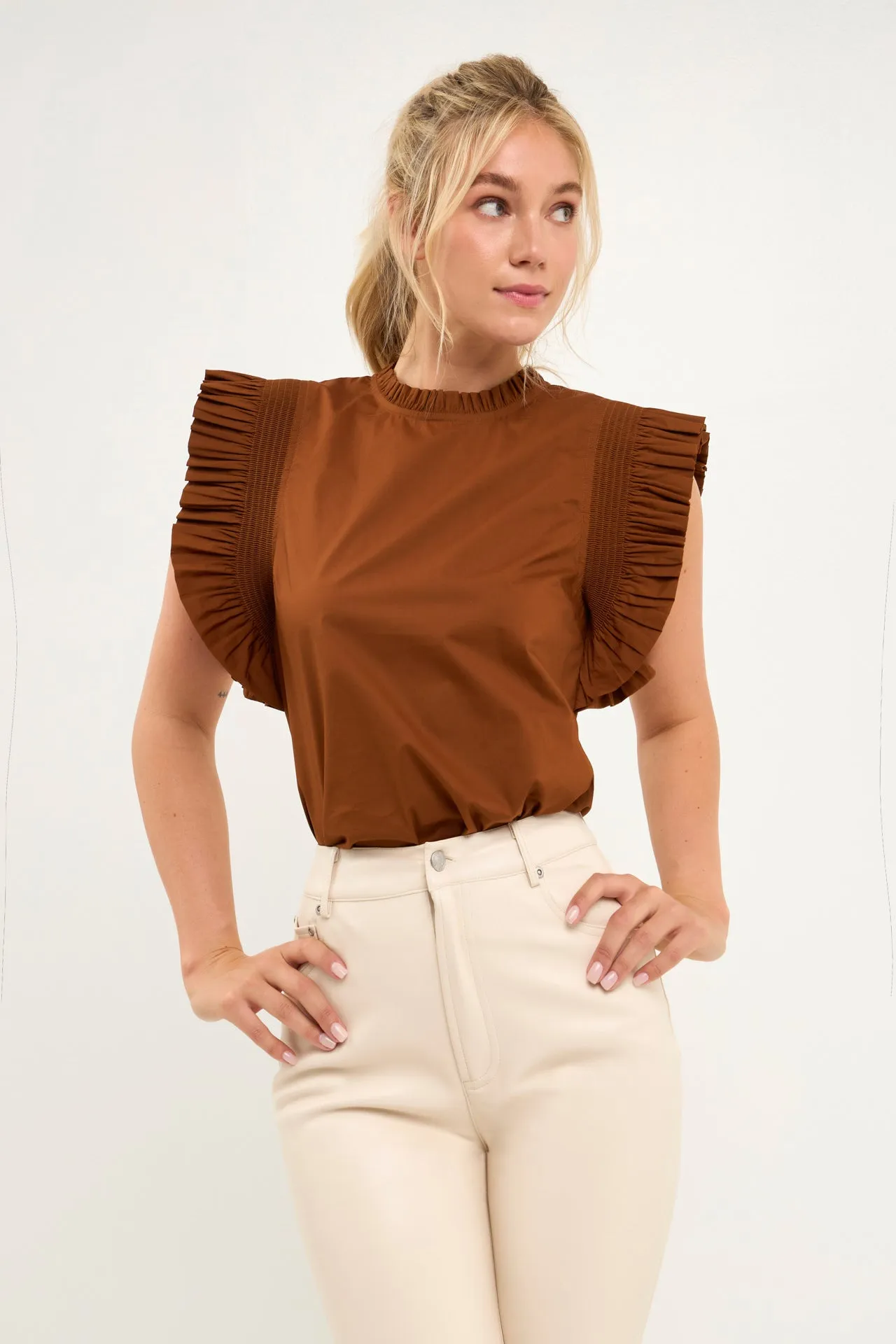Ruffle Sleeve Top