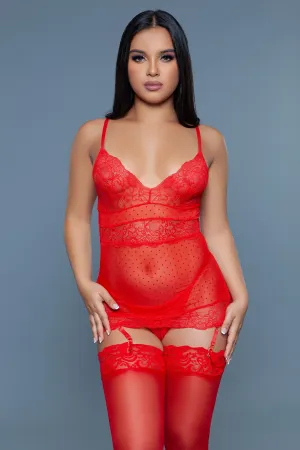Ryder 3-Piece Sheer Crotchless Lingerie Set