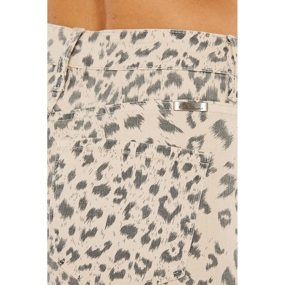 Sand High Rise Leopard Kancan Shorts