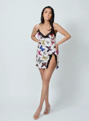 Satin & Lace Butterfly Slip