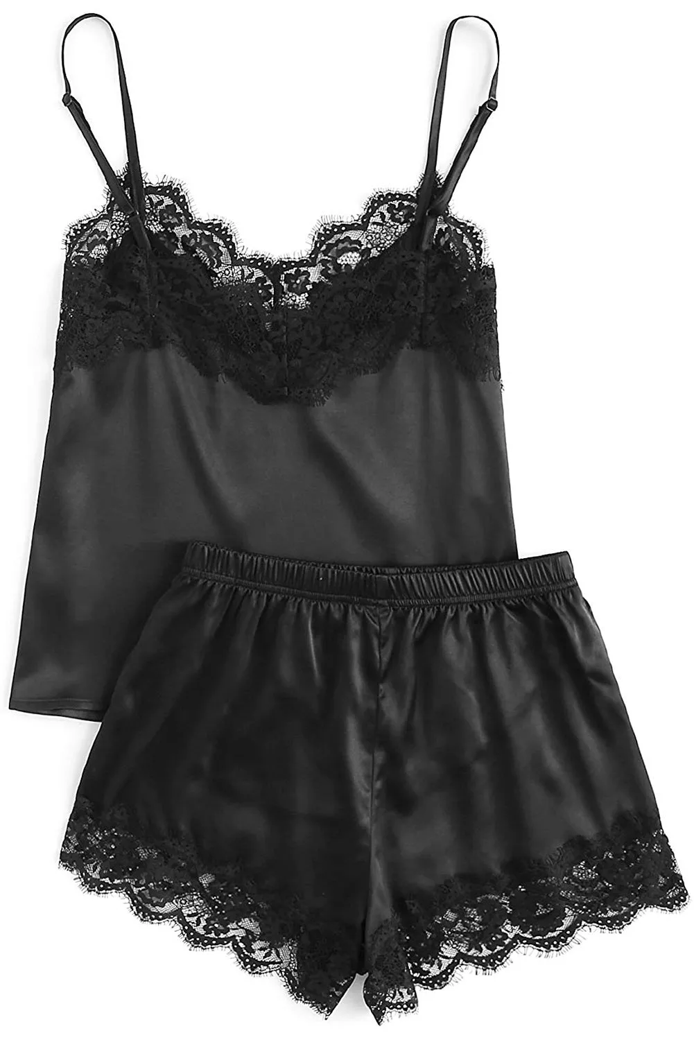 Satin Lace Sleepwear Set