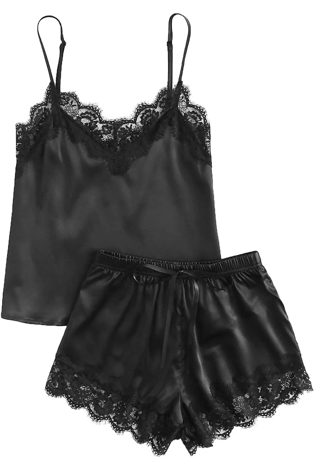 Satin Lace Sleepwear Set
