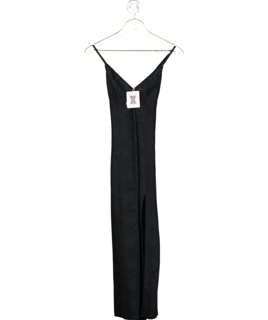 Savage X fenty Black Lace Stretch Sleep Maxi Dress UK 8