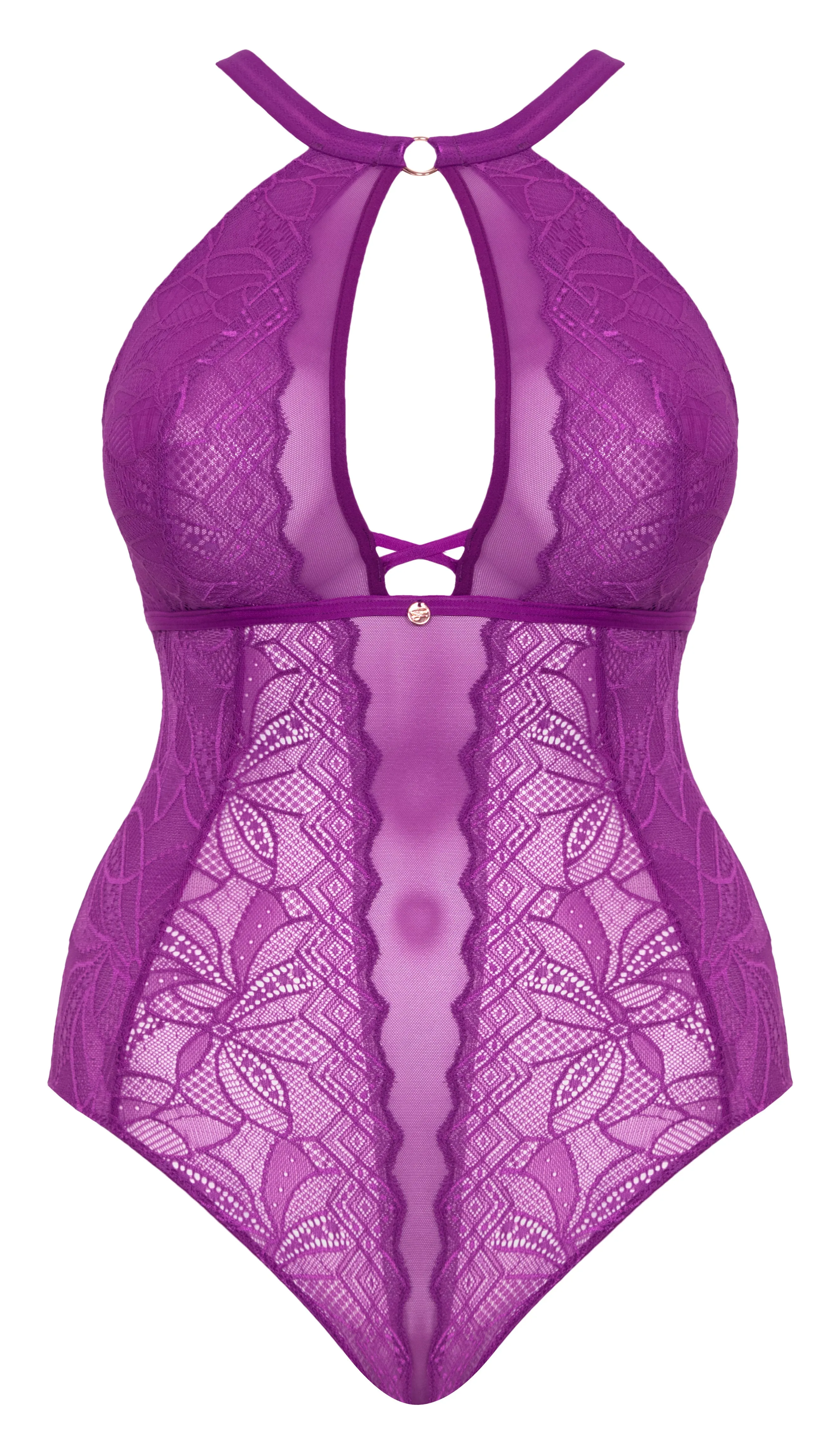 Scantilly Opulence Stretch Lace Body In Mystic Purple - Curvy Kate