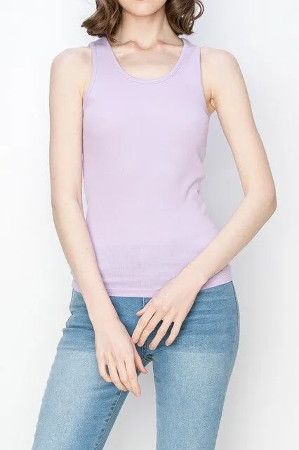Scoop Neck Ribbed Tank Top – Mini Ribbed Cotton Blend Design ZTRT229C76 $4Each