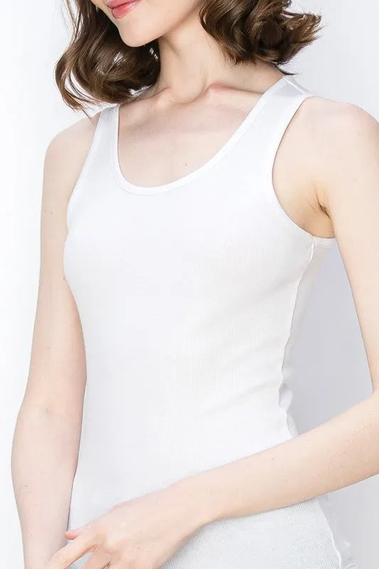 Scoop Neck Ribbed Tank Top – Mini Ribbed Cotton Blend Design ZTRT229C76 $4Each