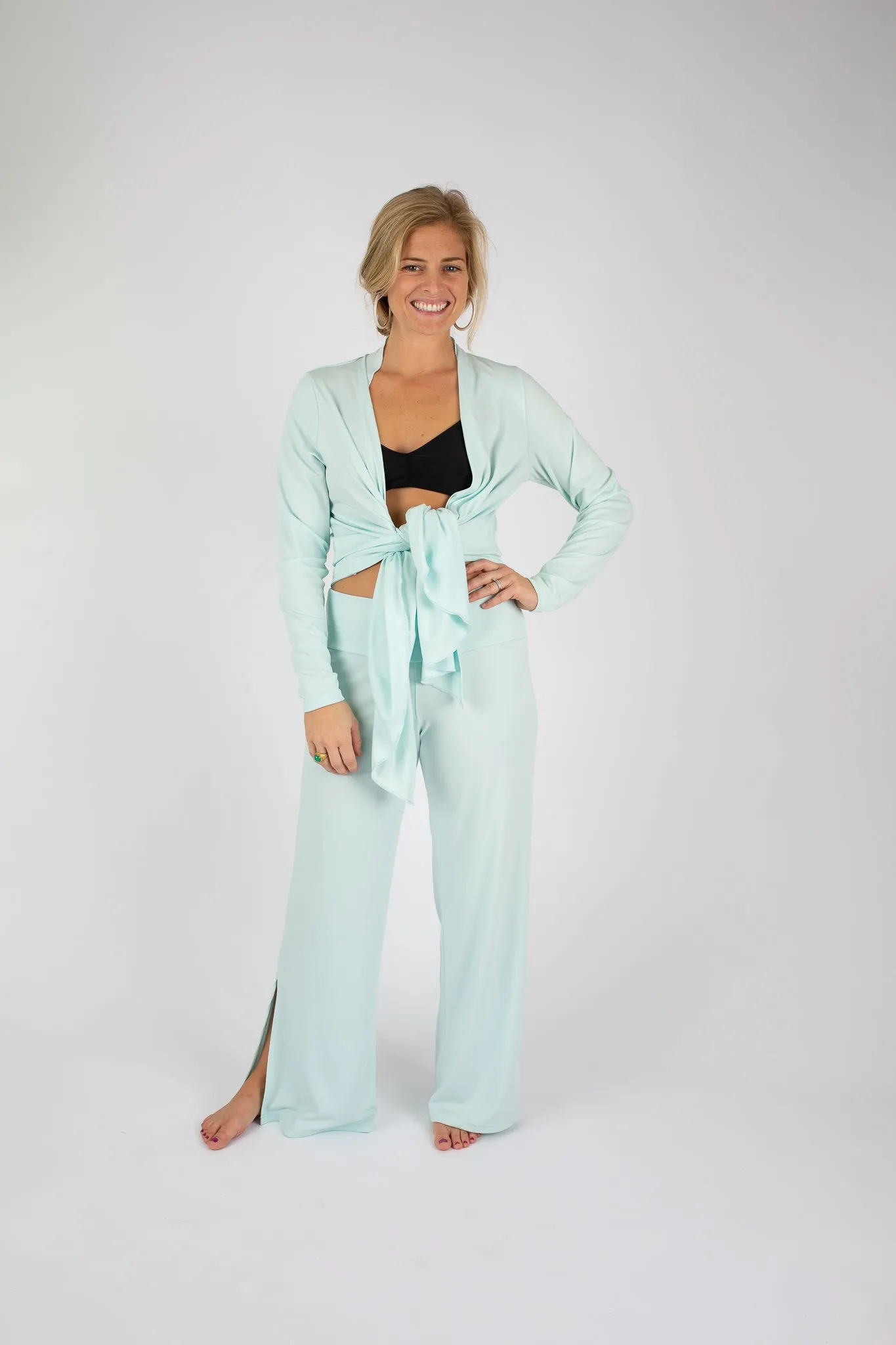 Sea Glass Green Cardi Set