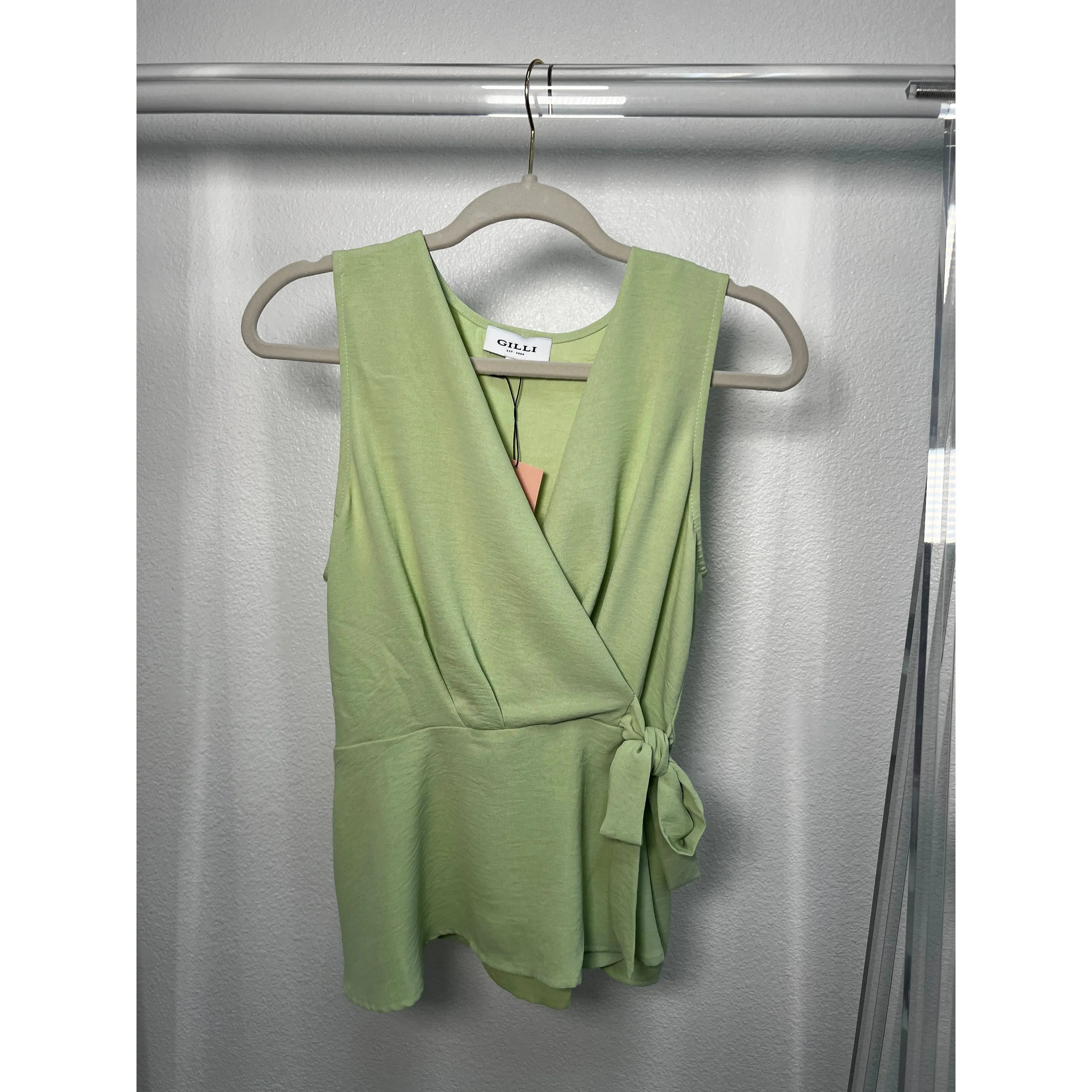 Seafoam Peplum Top